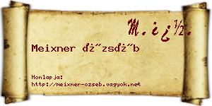 Meixner Özséb névjegykártya